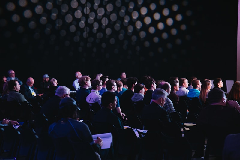 Speaker presenting at a technology conference